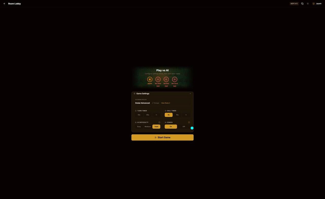 Game settings and room lobby